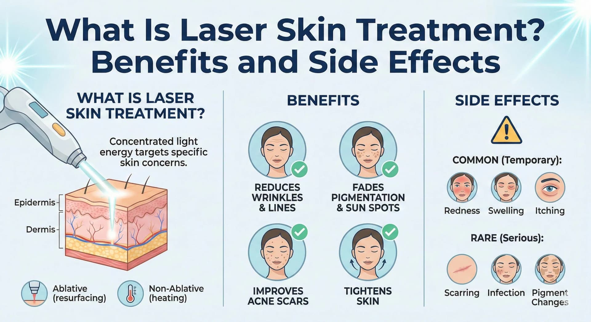 Dr. Anju Mehra explaining laser skin treatment procedure at his dermatology clinic in Ajmer