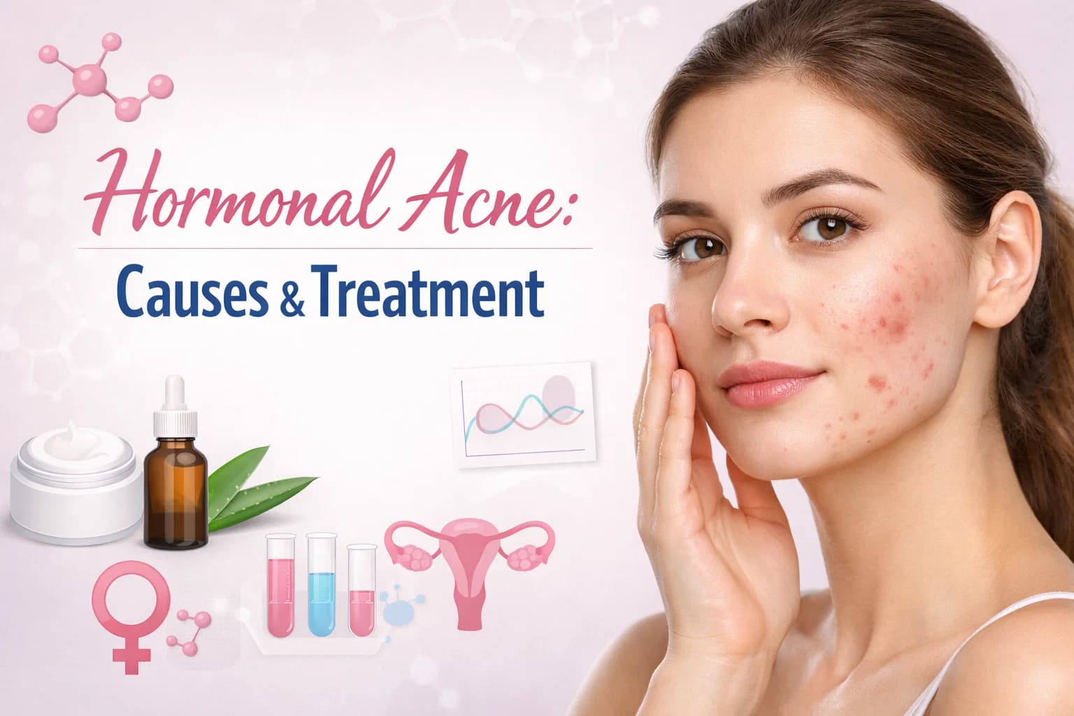 Dr. Anju Mehra explaining hormonal acne treatment at his dermatology clinic in Ajmer